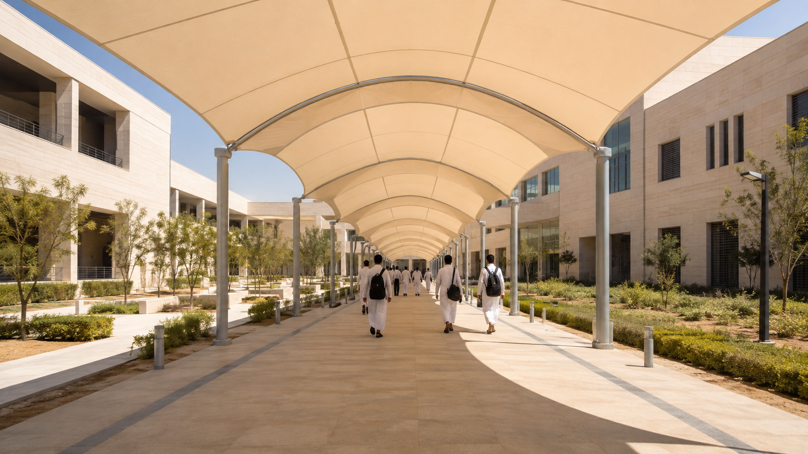 مظلات ممرات المدارس