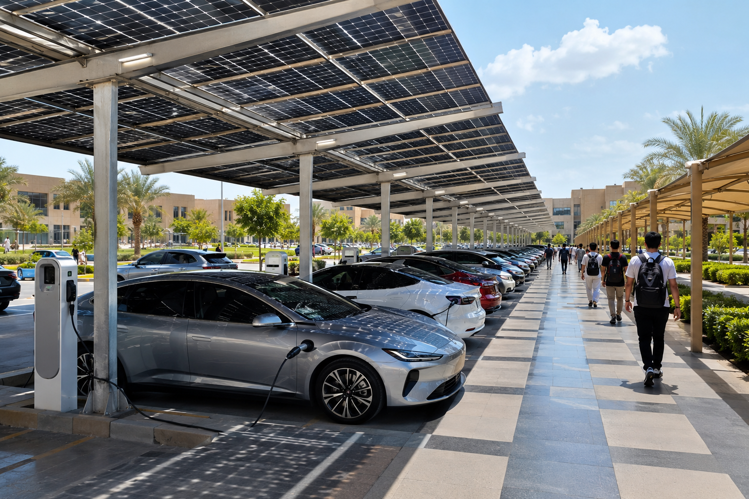 Solar Carports وشحن السيارات الكهربائية