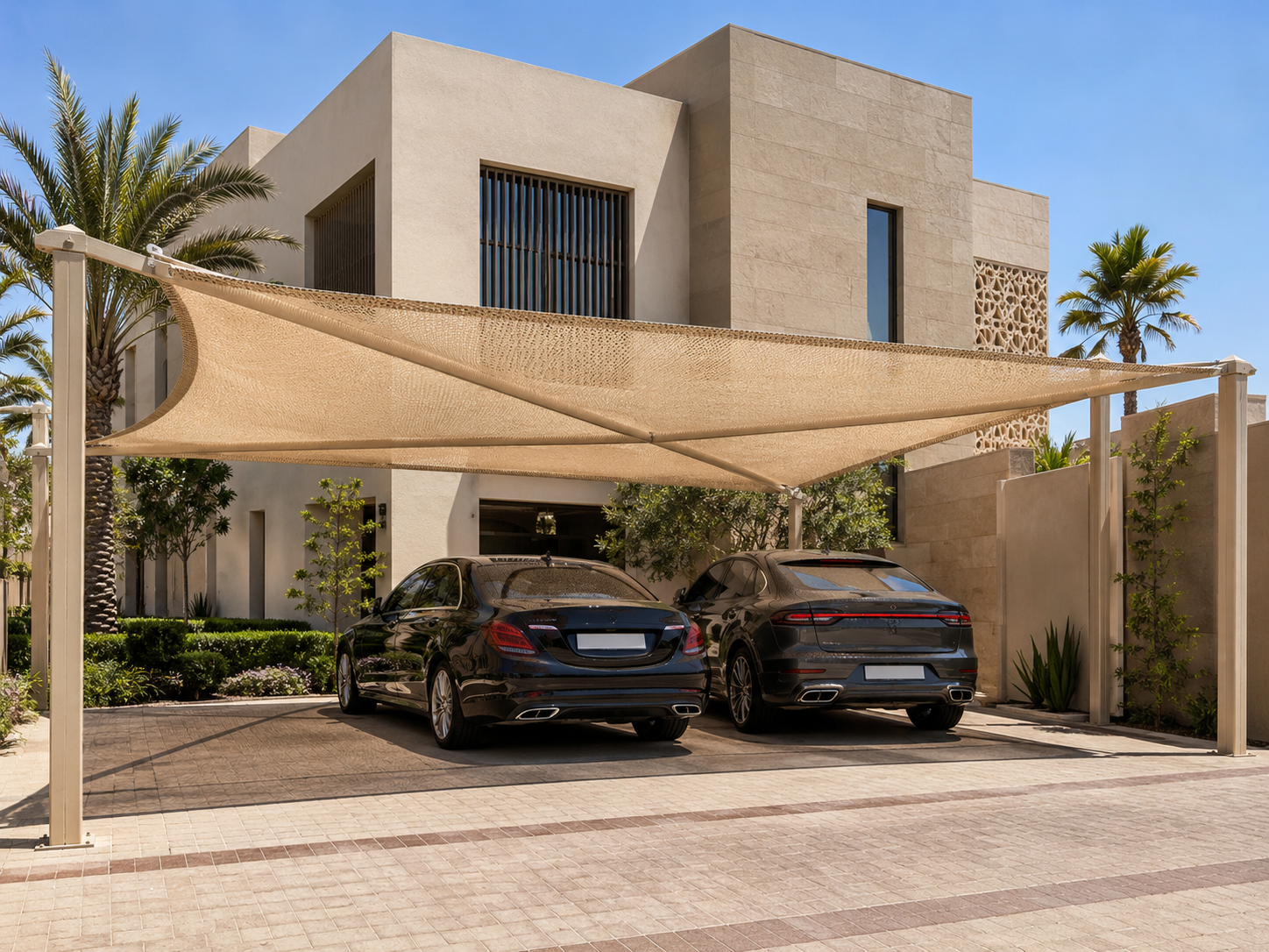 مظلات سيارات HDPE للفلل والمنازل