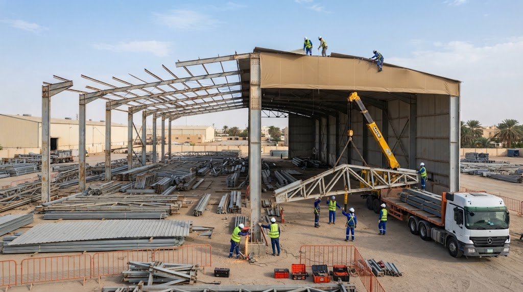 فك ونقل الهناجر والمستودعات