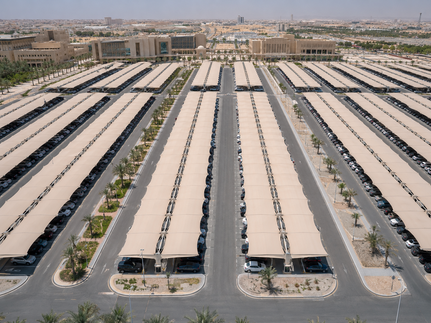 مظلات مواقف Double Cantilever