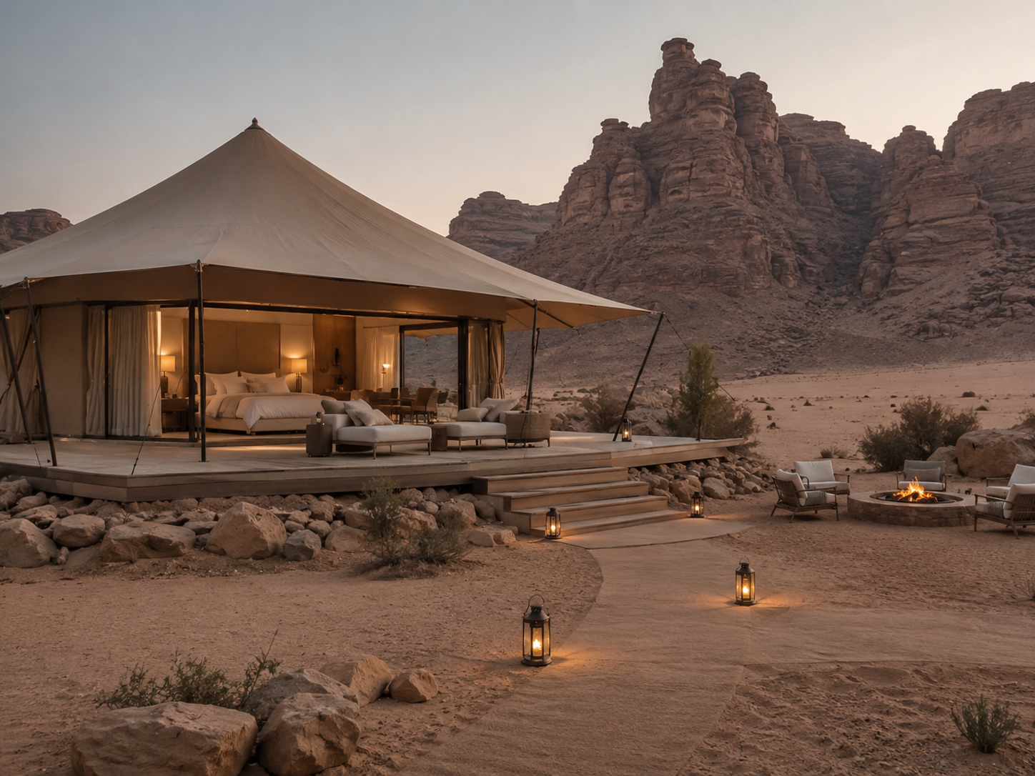 مخيمات Glamping فاخرة
