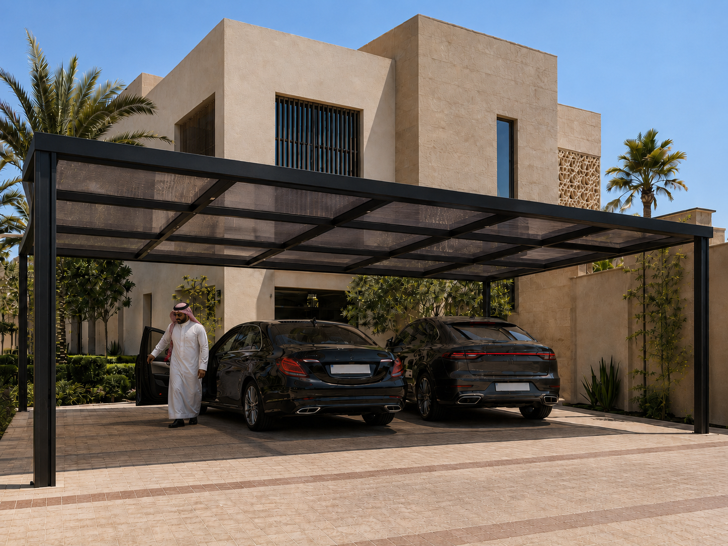 مظلات سيارات Polycarbonate للفلل